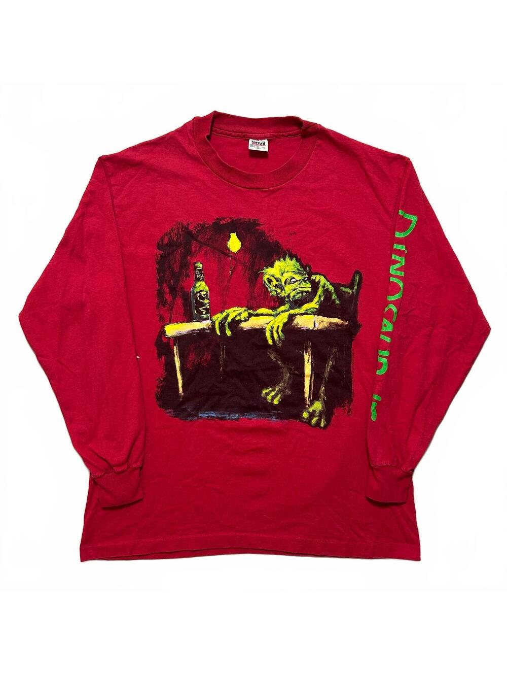 VTG 90's Dinosaur Jr. In a Jar Quik Kill Long Sleeve T-Shirt XL Red Punk Grunge